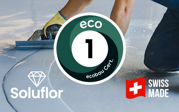 Soluflor, la première gamme de revêtements de sols sans joint suisse avec le label Eco 1
